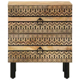 Bed Cabinets 2 pcs Black 40x33.5x46 cm Solid Rough Wood Mango 4018627