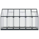 Garden Greenhouse with Door Anthracite 183.5 x 363.5 x 207 cm 3433044