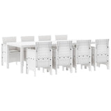 Garden Dining Set 9 pcs Light Grey Polypropylene 3378749