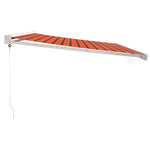 Retractable Awning Orange and Brown 4x3 m Fabric and Aluminium 3154543