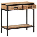 Console Table 70x35x70 cm Solid Rough Wood Mango 374076