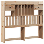 Bookcase Bed without Mattress 135x190 cm Double Solid Wood Pine 3323983