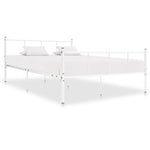 ZNTS Bed Frame without Mattress White Metal 120x200 cm 284631