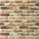 ZNTS 3D Wall Panels with Dark Sand Brick Design 10 pcs EPS 147202