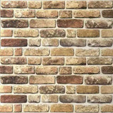 ZNTS 3D Wall Panels with Dark Sand Brick Design 10 pcs EPS 147202