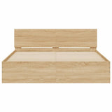 Bed Frame Sonoma oak Engineered wood, plywood 160x200 cm 3207597