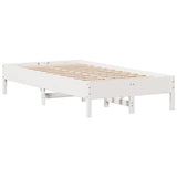 Bed Frame without Mattress White 75x190 cm Small Single Solid Wood Pine 3306913