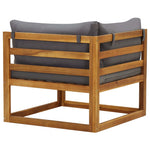 Sectional Corner Sofas 2 pcs with Cushions Solid Wood Acacia 318551