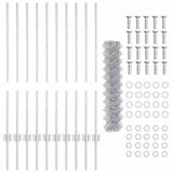 Fence and Post Silver 1 x 10 m Steel 3336296