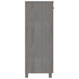 Shoe Cabinet "HAMAR" Light Grey 85x40x108 cm Solid Wood Pine 340519