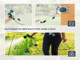 Retractable Hose Reel Wall Mounted, 202m Garden Hose Pipe Reel with Lock, Auto Rewind, 7 in 1 Spray T3398P314120
