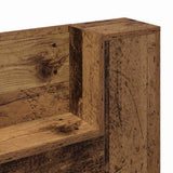 Storage Headboard with LED Old Wood Engineered Wood 3418651