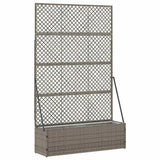 Garden Trellis Planter Grey 105 x 30 x 170 cm Metal 366623