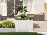 Planter White 80x80x80 cm Steel 860781