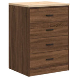 Garage Storage Cabinet Brown Oak 60x51x85 cm Solid Wood Pine 860604