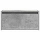 ZNTS Wall-mounted Bedside Cabinet with LED Lights Concrete Grey 860217