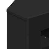 Corner LED TV Cabinet Black 100x40x68cm Engineered Wood 889786