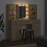 Dressing Table Set with Drawer 3 pcs Sonoma Oak Engineered Wood 3334292