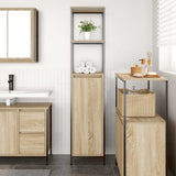 Bathroom Cabinet with Shelves Sonoma Oak 36x35x165 cm 861908