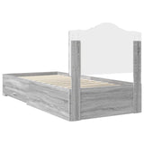 Bed Frame with Drawer Grey Sonoma 75 x 190 cm Engineered Wood 3413671