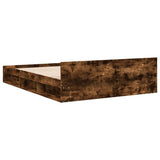 Bed Frame with Drawers without Mattress Smoked Oak 140x200 cm 3280752
