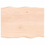 Table Top 80x60x cm Untreated Solid Wood Live Edge 363879