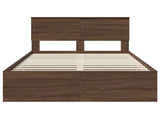 Bed Frame with Drawer Brown Oak 120 x 190 cm Engineer Wood 3410734
