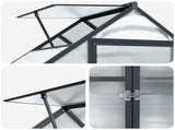 Garden Greenhouse with Door Anthracite 183.5 x 63.5 x 207 cm 42036858