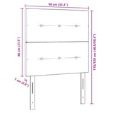 Headboard Wall-mounted with Headboard Dark blue 90 cm Velvet 3337806