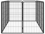 12-Panel Dog Playpen Black 50x100 cm Powder-coated Steel 3115959