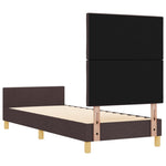 ZNTS Bed Frame Dark Brown 80x200 cm Fabric 3344763