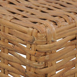 ZNTS Coffee Table 47x47x28 cm Natural Rattan 286282