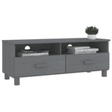 TV Cabinet HAMAR Dark Grey 106x40x40 cm Solid Wood Pine 340470