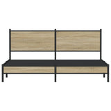 Metal Bed Frame without Mattress Sonoma Oak 183x213 cm 3301392