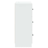 Drawer Cabinet White 66 x 34.5 x 87 cm Engineered Wood 895755