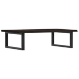 Basin Shelf Wall Mounted Steel and Solid Wood Oak 3302621