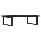 ZNTS Basin Shelf Wall Mounted Steel and Solid Wood Oak 3302621