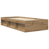 Bed Frame with Storage Artisian Oak 80 x 200 cm Engineered Wood 3429524