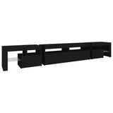 TV Cabinet with LED Lights Black 260x36.5x40 cm 3152779