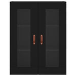 Wall Mounted Cabinets 2 pcs Black Engineered Wood 3197914