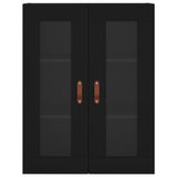 Wall Mounted Cabinets 2 pcs Black Engineered Wood 3197914