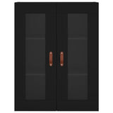 Wall Mounted Cabinets 2 pcs Black Engineered Wood 3197914