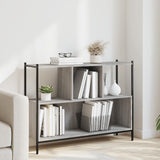 Bookcase Grey Sonoma 102x28x77.5 cm Engineered Wood 838901