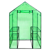 Greenhouse Transparent green Powder-coated steel 120 x 80 x 190 cm 41545