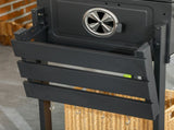 Adjustable Charcoal Pan BBQ, with Thermometer and Warming Rack T3398P314174