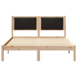 Bed Frame with Upholstered Headboard Black 140 x 200 cm 878256