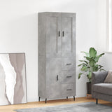 Highboard Concrete Grey 69.5x34x180 cm Engineered Wood 3199829