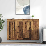 Wall-mounted Cabinet 2 pcs Old Wood 69.5 x 34 x 90 cm 3402689