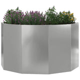 Planter Silver 90 x 90 x 50 cm Galvanised Steel 883757
