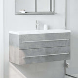 Sink Cabinet Concrete Grey 100x38.5x48 cm Engineered Wood 856233